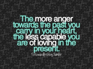let go of your angers, find it in your heart to forgive others.Then ...