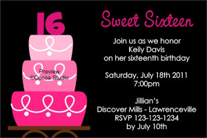 ON SALE: Sweet 16 (or any age) Birthday Invitation