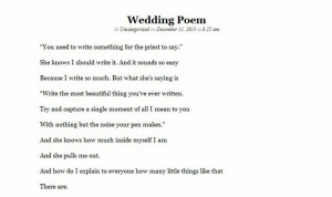 Wedding Poem - Iain Thomas