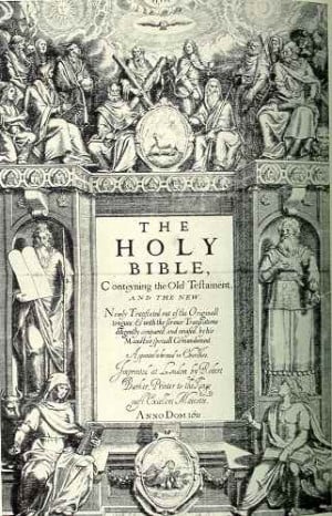 Title page to original edition of KJV (London: Robert Barker, 1611)