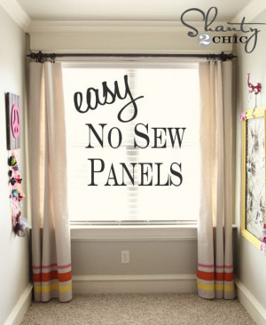 curtains sewing window curtains panels window panels no sewing ...