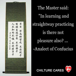 Practicing Friends Chinese Confucius Quotes Calligraphy Wall Scroll