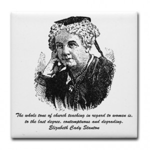 ... Kitchen & Entertaining > Elizabeth Cady Stanton quote Tile Coaster