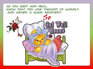cheerful card to wish your dear one a speedy recovery.