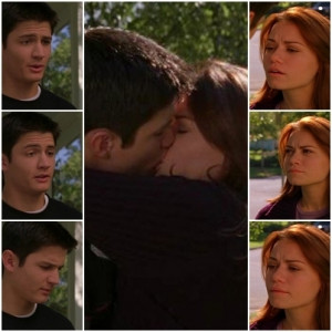 One Tree Hill Couples Naley's first kiss