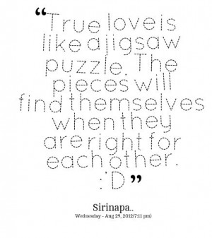 Love Quotes Like Puzzle
