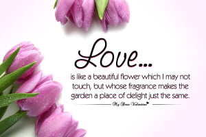 Love Quotes - Love is like a beautiful flower