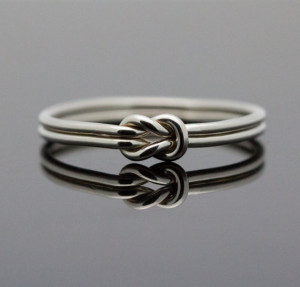... ring. Sterling Silver knot ring Nautical ring Promise ring Purity ring