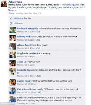 ... Friends and fans claim the girls' senior year quote is the best ever