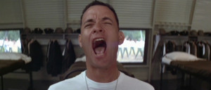 Tom Hanks as Forrest Gump in Forrest Gump (1994)