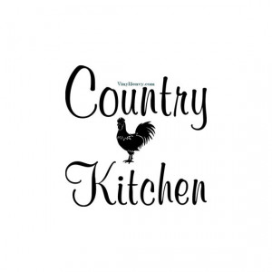 Country Kitchen Rooster - Wall Decal - Vinyl Wall Decals, Wall Decor ...