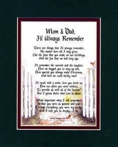 Happy anniversary Dad and MoM Poems | Mom & Dad, I'll Always Remember ...