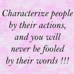 Characterize people by their actions
