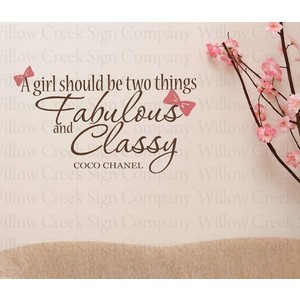 Coco Chanel Vinyl Wall Lettering Art Love Happy Girls Quotes Words ...