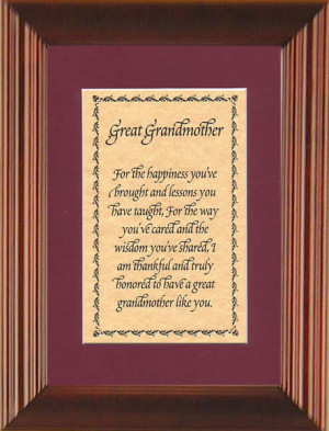 Great Grandmother Sayings