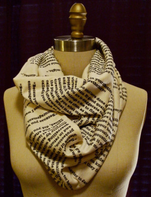 ... ://www.etsy.com/listing/88642480/pride-and-prejudice-book-scarf Like