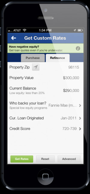 ... App First to Quote Government-Backed Refis for Underwater Borrowers
