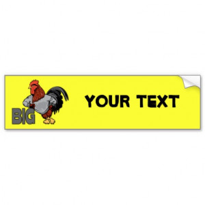BIG Rooster Chicken - Funny Innuendo Bumper Sticker