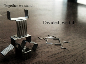 Together we stand, Divided we fall by Arham Omar pink floyd wall quote ...