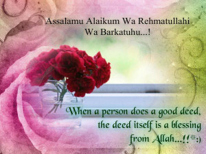 Every good deed comes from Almighty and every wrong act or deed comes ...