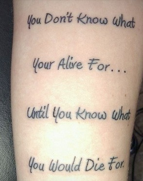 deep and thoughtful tattoo. However, I’m afraid to say – “your ...