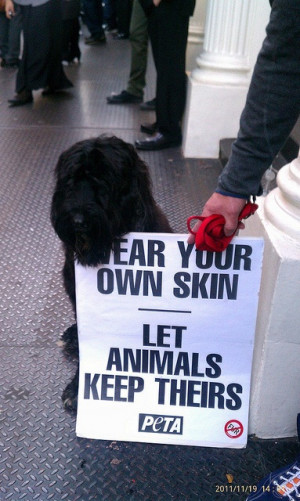 Wear your own skin. Intermix Anti-Fur Protest 11/19/11 by Brooklyn ...