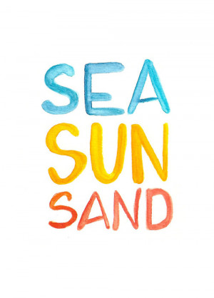 quotes sun watercolor sand sea groundedonthedaily