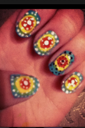 Tie dye nails :)