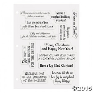 Christmas Card Sayings Clear Stamps