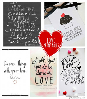 Five Free Printable Love Quotes