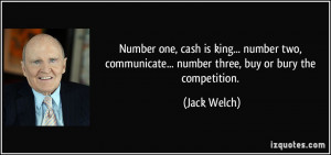 Number one, cash is king... number two, communicate... number three ...
