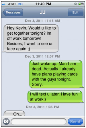 Witness the most disastrous post-date texting conversation in history.