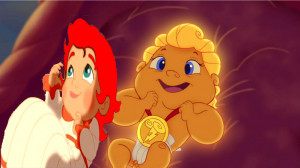 Cute Cousins[Hercules and Ariel] by disneyholica24