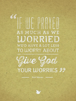 Give God your worries