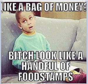funny #bag of money #food stamps #rick ross