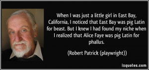When I was just a little girl in East Bay, California, I noticed that ...