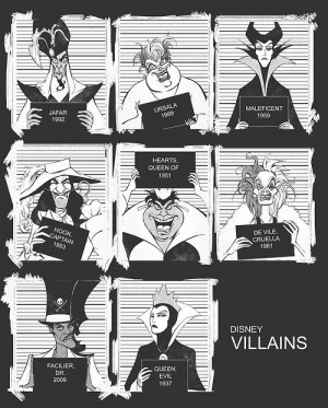 disney ursula Dr. Facilier Jafar Maleficent captain hook Villains Evil ...