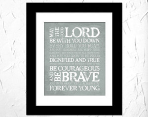 ... - Forever Young Lyrics. Inspirational Quote. Subway Art. Unframed