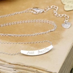 Engraved Quote Necklace