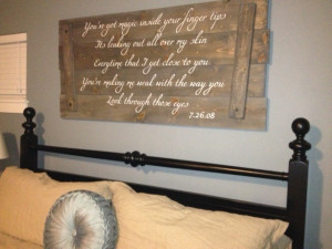 DIY over the bed quote!