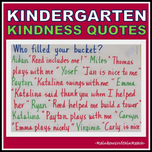 Kindergarten Kindness Quotes (RoundUP of Bucket Filling + Kindness ...