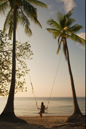 ... vibes -tropical island beach swing #swing #paradise #beach #island