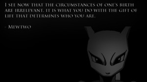 pokemon quotes mewtwo anime Wallpaper HD
