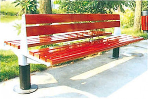 Endurable Outdoor Wooden Benches for Amusement Parks HA-14404