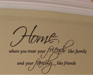 Home Friends Family Quote Wall Decor Decal