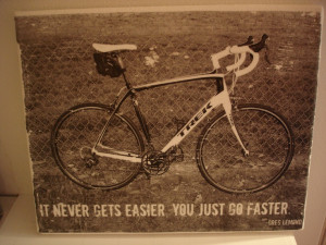 ... bike. Quote he picked, 