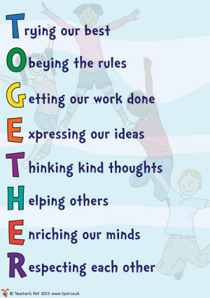 Teacher's Pet - TOGETHER Poster - FREE Classroom Display Resource ...