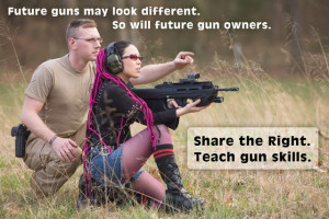 consider to be your stereotypical gun owner teaching a young woman ...