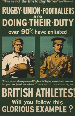 World War One Rugby Union poster
