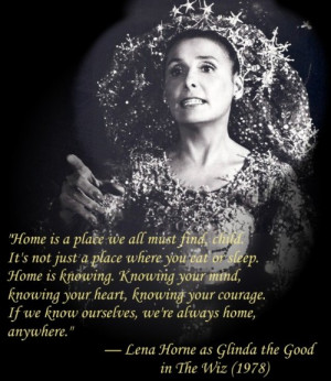 Lena Horne as Glinda the Good in The Wiz (1978). Horne, who sang ...